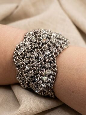 Stella & Dot Petra Crystal Bracelet Art Deco Edgy Glam